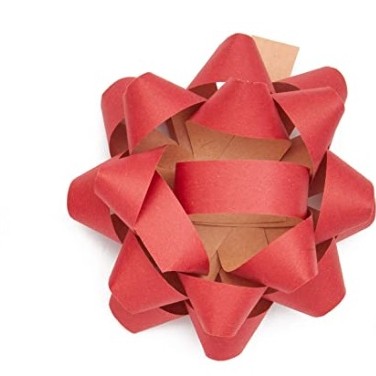 Printed Red Paper Bows for Presents Kraft Paper Star Bow