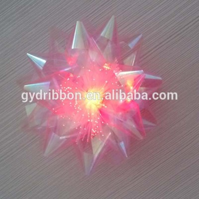 Pink poly LED light fancy flower ribbon Bow for decoration pary/festive