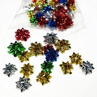 Christmas Decoration ribbon bow Gift Box Wrapping Mini Star Bow